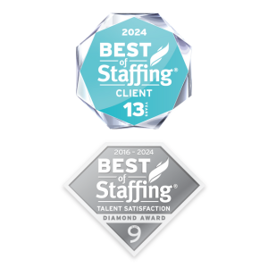 Best of Staffing Client Diamond Award and Best of Staffing Talent Diamond Award